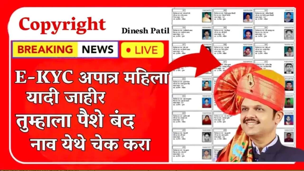 लाडकी बहीण योजना: अर्ज रिजेक्ट झालेल्या महिलांची याद्या जाहीर! नाव पहा Ladaki Bahin Yojana KYC Process 2026